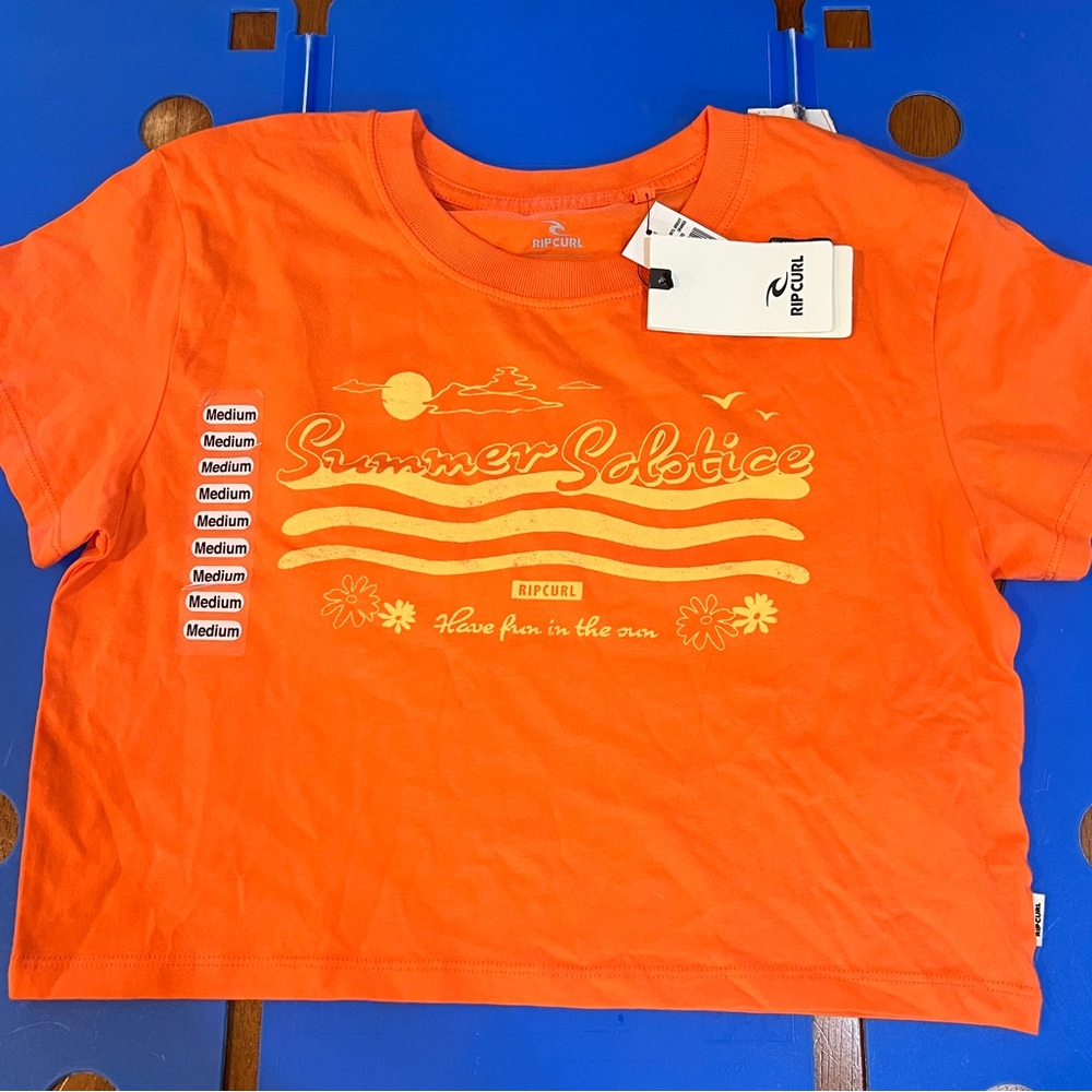 RIP CURL 🌺 Cropped Surf Tee New with tags Medium